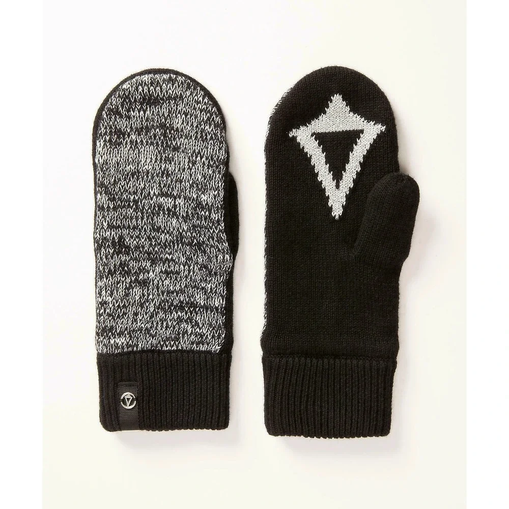 Lululemon Ivivva Naturally‎ Mitten Gloves Size M/L BLK/WHT NWOT